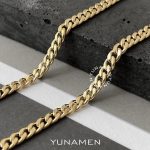 زنجیر طلای مردانه یونامن Y516 وزن 17 تا 18 گرم