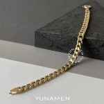 دستبند طلای یونامن Y716 وزن 8 تا 9 گرم