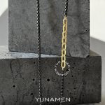 گردنبند استیل و طلای یونامن Y222