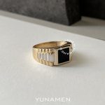 انگشتر طلای مردانه یونامن Y353