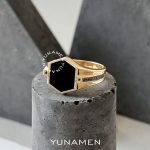 انگشتر طلای مردانه یونامن Y426