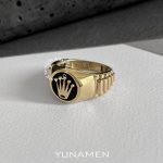 انگشتر طلای مردانه یونامن Y447