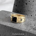 انگشتر طلای مردانه یونامن Y449