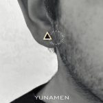 گوشواره سنگ و طلای مردانه یونامن y916