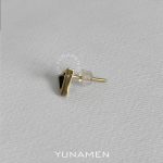 گوشواره سنگ و طلای مردانه یونامن y916