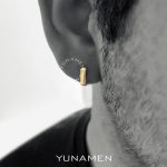 گوشواره سنگ و طلای مردانه یونامن y920