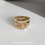 انگشتر طلای مردانه یونامن Y454