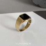 انگشتر طلای مردانه یونامن Y466