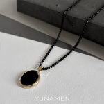 گردنبند استیل و طلای یونامن Y231