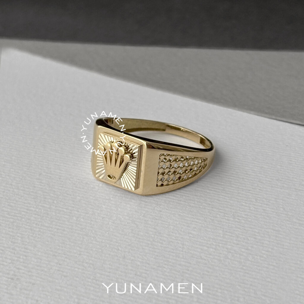 yunamen-gold-ring-Y478-1 انگشتر طلای مردانه یونامن Y478