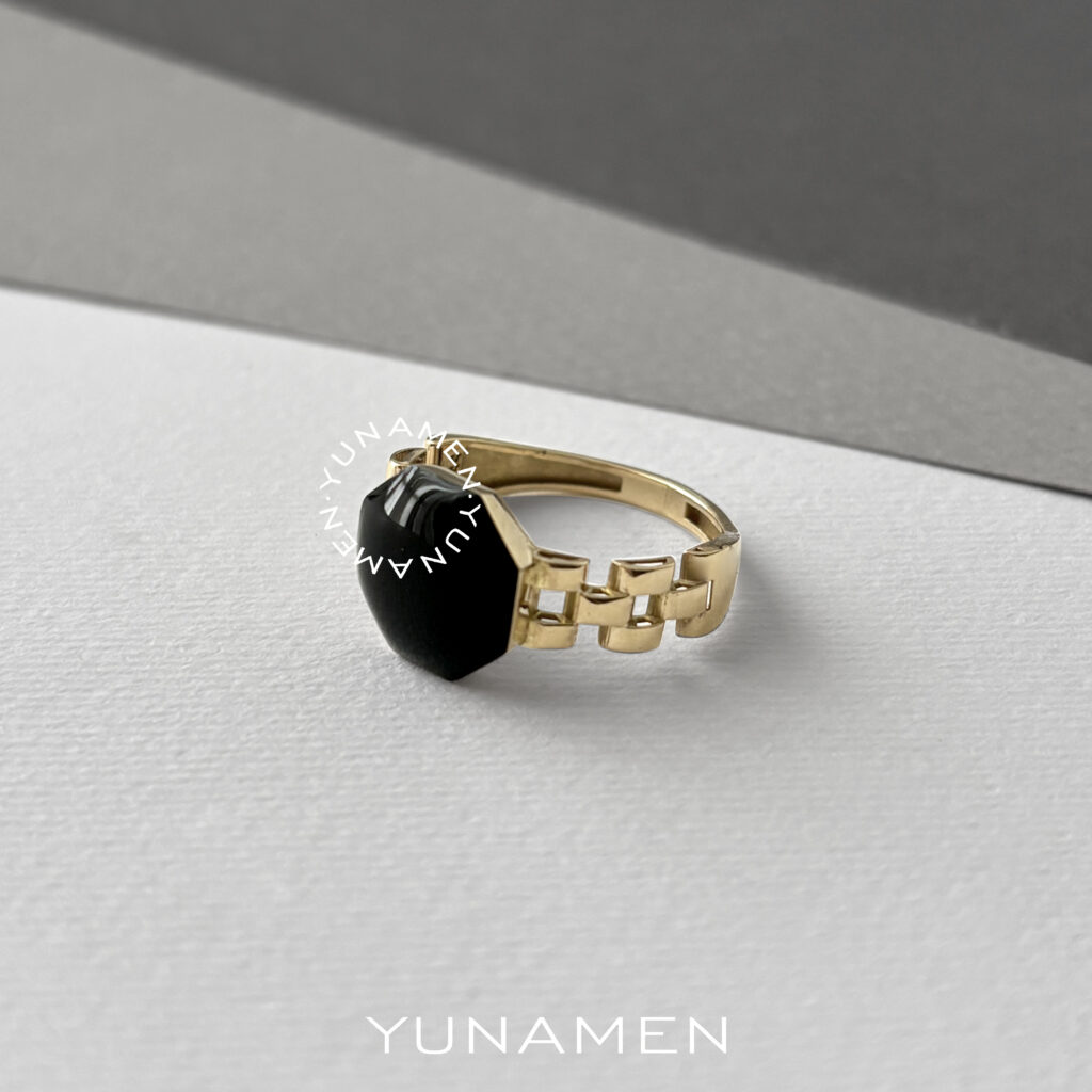 yunamen-gold-ring-Y489-1 انگشتر طلای مردانه یونامن Y489